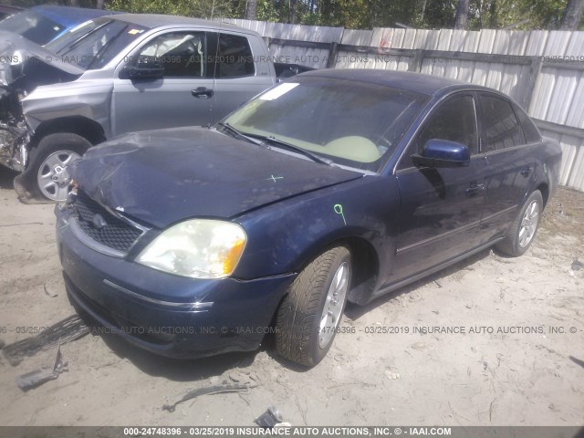 1FAFP24186G118517 - 2006 FORD FIVE HUNDRED SEL BLUE photo 2