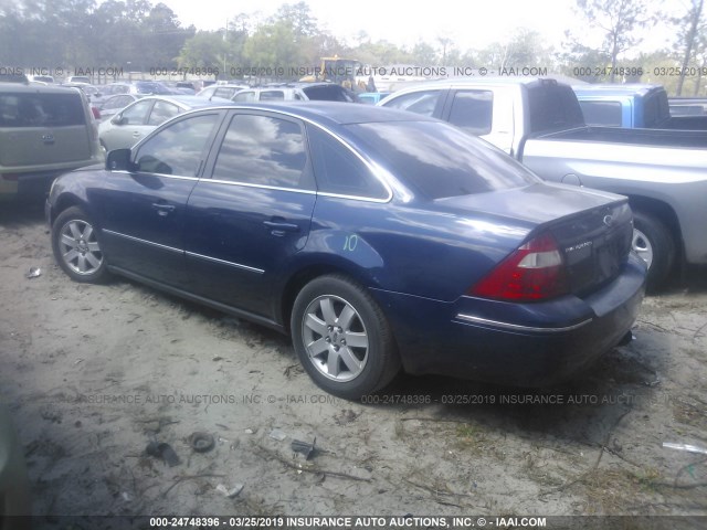 1FAFP24186G118517 - 2006 FORD FIVE HUNDRED SEL BLUE photo 3