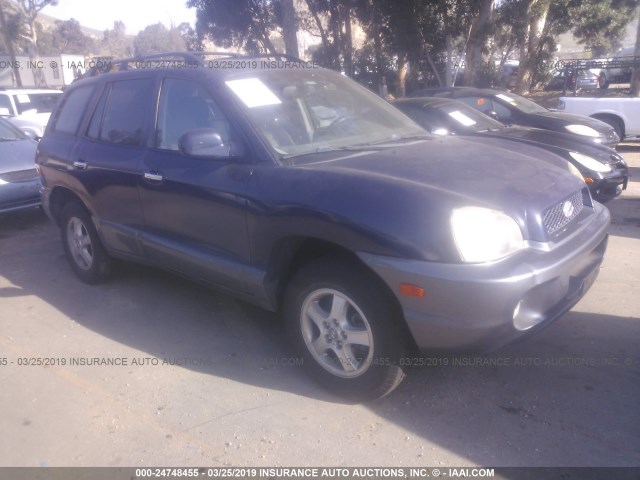 KM8SC73E44U736241 - 2004 HYUNDAI SANTA FE GLS/LX BLUE photo 1