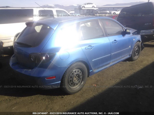 JM1BK343X51255006 - 2005 MAZDA 3 HATCHBACK BLUE photo 4