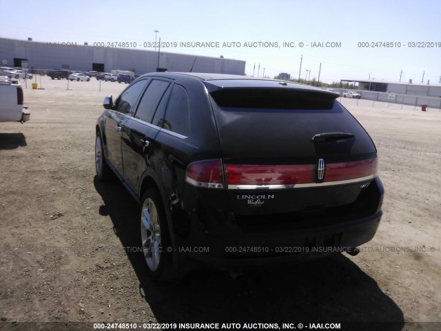 2LMDJ6JC9ABJ29817 - 2010 LINCOLN MKX BLACK photo 3