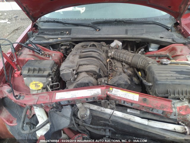 2D4FV47T86H444611 - 2006 DODGE MAGNUM SE RED photo 10