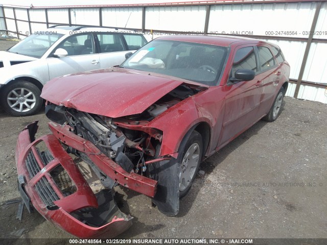 2D4FV47T86H444611 - 2006 DODGE MAGNUM SE RED photo 2