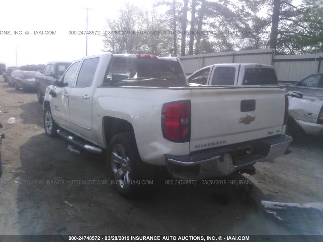 3GCPCSECXEG129192 - 2014 CHEVROLET SILVERADO C1500 LTZ WHITE photo 3