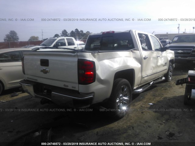 3GCPCSECXEG129192 - 2014 CHEVROLET SILVERADO C1500 LTZ WHITE photo 4