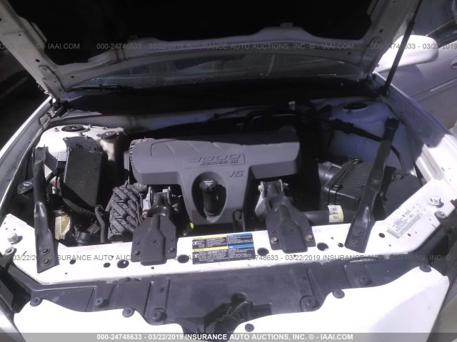 2G2WP552161178711 - 2006 PONTIAC GRAND PRIX WHITE photo 10