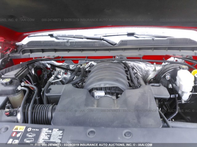 1GCVKREC4GZ394714 - 2016 CHEVROLET SILVERADO K1500 LT RED photo 10