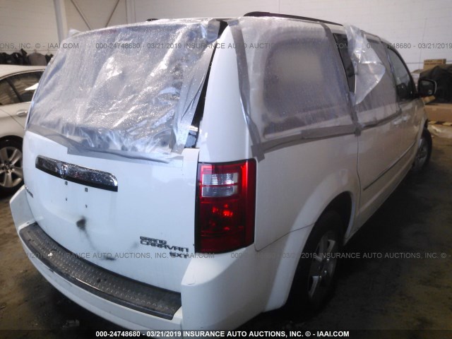 2D4RN5D15AR375546 - 2010 DODGE GRAND CARAVAN SXT WHITE photo 4