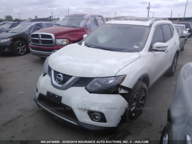 5N1AT2MT8GC892112 - 2016 NISSAN ROGUE S/SL/SV WHITE photo 2