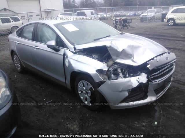 3FA6P0G76ER339206 - 2014 FORD FUSION S GRAY photo 1