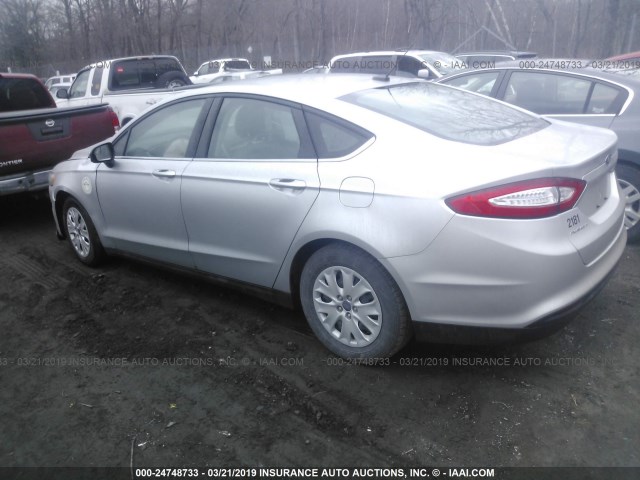 3FA6P0G76ER339206 - 2014 FORD FUSION S GRAY photo 3