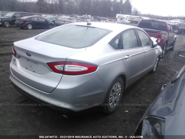 3FA6P0G76ER339206 - 2014 FORD FUSION S GRAY photo 4