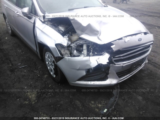 3FA6P0G76ER339206 - 2014 FORD FUSION S GRAY photo 6