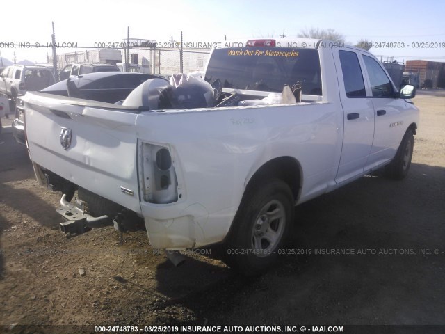 1C6RD6FP7CS253836 - 2012 DODGE RAM 1500 ST WHITE photo 4