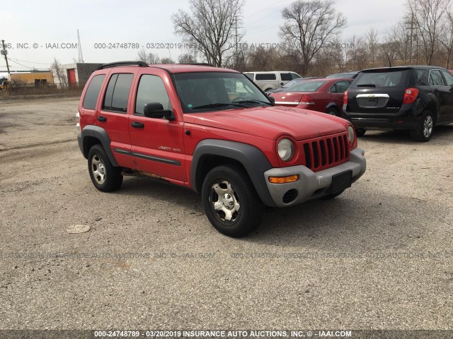 1J4GL48K73W734391 - 2003 JEEP LIBERTY SPORT/FREEDOM RED photo 1