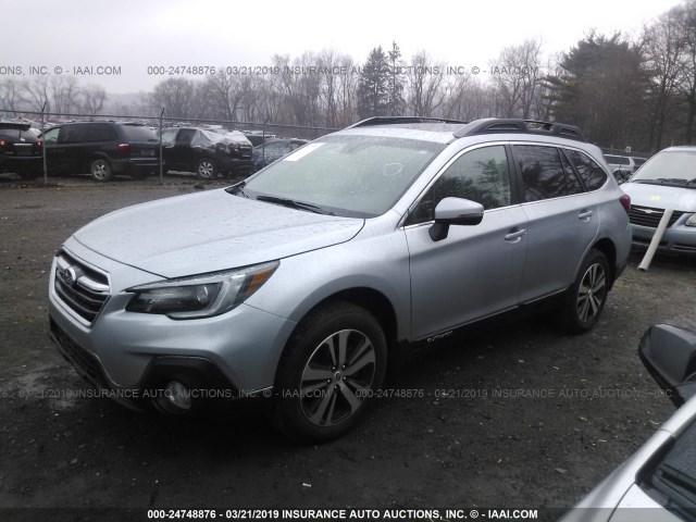 4S4BSENC3J3237239 - 2018 SUBARU OUTBACK 3.6R LIMITED SILVER photo 2