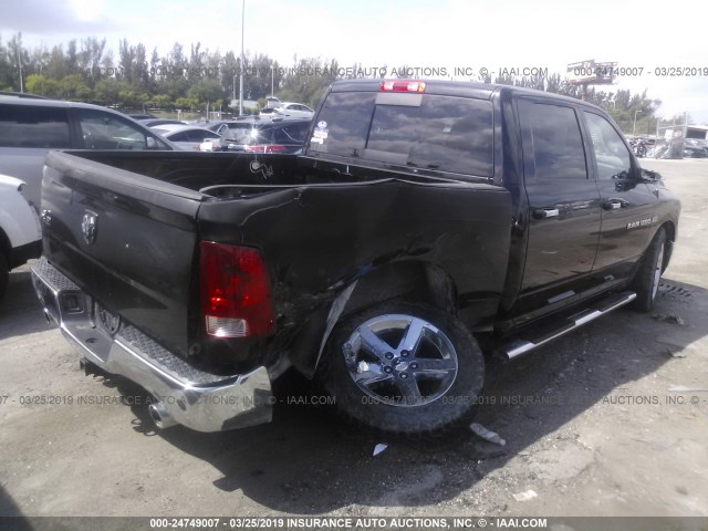 1C6RD7LT8CS202790 - 2012 DODGE RAM 1500 SLT BLACK photo 4