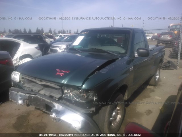 4F4YR12C8XTM46046 - 1999 MAZDA B2500 GREEN photo 2