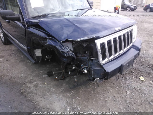 1J8HG58246C129506 - 2006 JEEP COMMANDER LIMITED BLUE photo 6