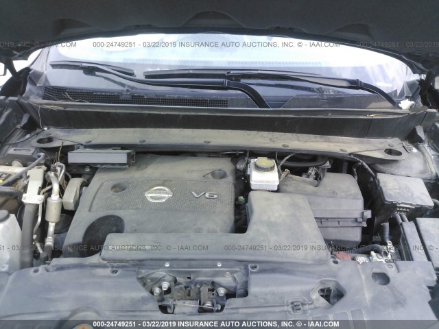 5N1AR2MN1GC614846 - 2016 NISSAN PATHFINDER S/SV/SL/PLATINUM GRAY photo 10