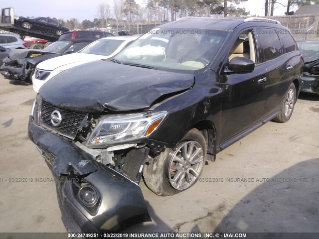 5N1AR2MN1GC614846 - 2016 NISSAN PATHFINDER S/SV/SL/PLATINUM GRAY photo 2