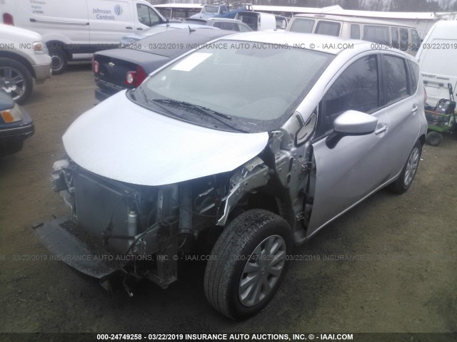 3N1CE2CP1FL400778 - 2015 NISSAN VERSA NOTE S/S PLUS/SV/SL/SR SILVER photo 2