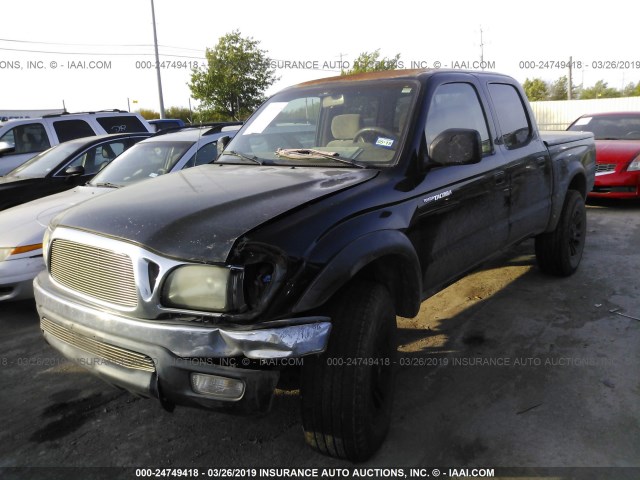 5TEGN92N04Z409988 - 2004 TOYOTA TACOMA DOUBLE CAB PRERUNNER BLACK photo 2
