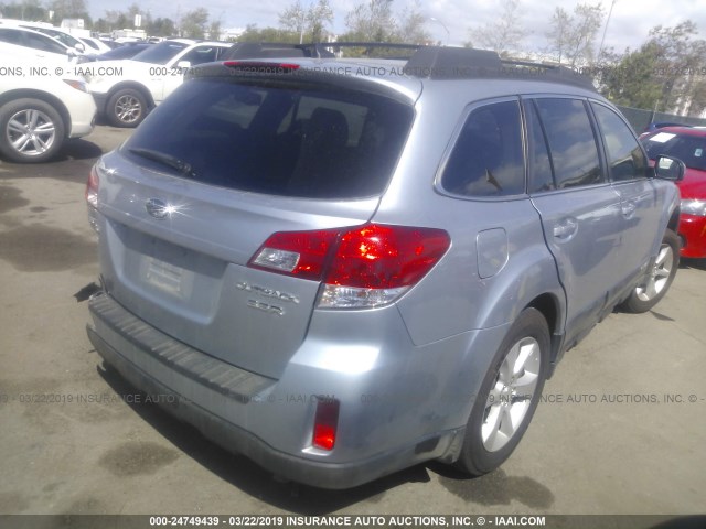 4S4BRDKC6D2309524 - 2013 SUBARU OUTBACK 3.6R LIMITED SILVER photo 4