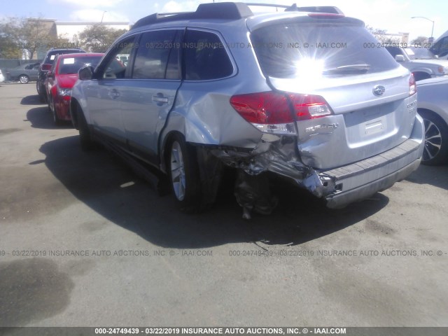4S4BRDKC6D2309524 - 2013 SUBARU OUTBACK 3.6R LIMITED SILVER photo 6