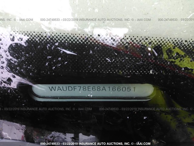 WAUDF78E68A166051 - 2008 AUDI A4 2.0T QUATTRO RED photo 9