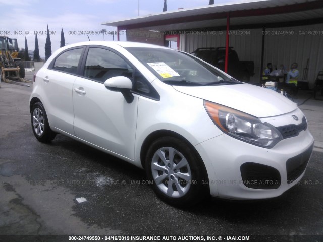 KNADM5A31D6307754 - 2013 KIA RIO LX WHITE photo 1