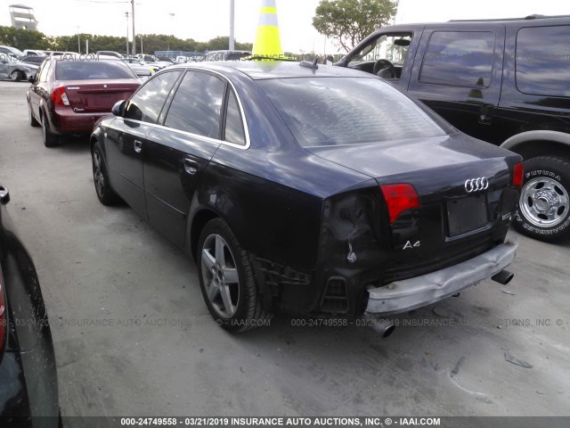 WAUAF78E85A573822 - 2005 AUDI A4 2.0T BLUE photo 3