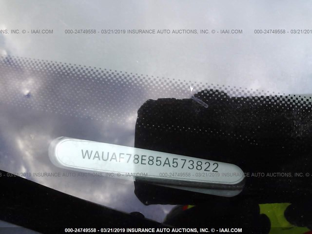 WAUAF78E85A573822 - 2005 AUDI A4 2.0T BLUE photo 9