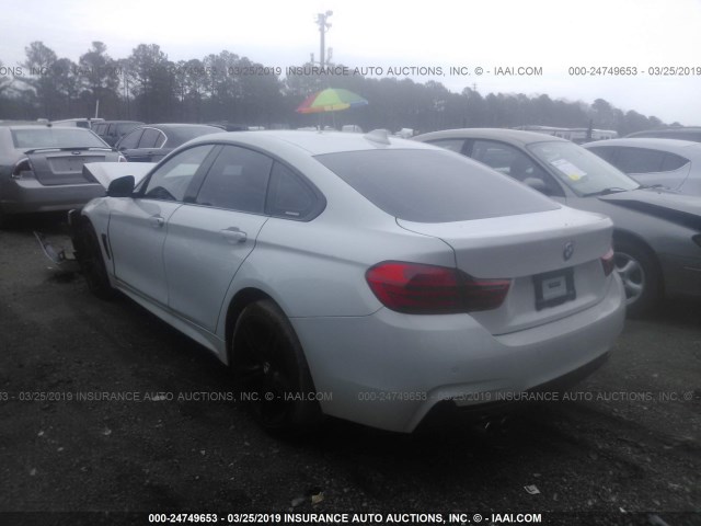 WBA4A7C55FD413822 - 2015 BMW 428 XI/GRAN COUPE WHITE photo 3