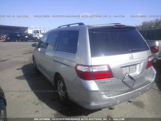 5FNRL38797B405061 - 2007 HONDA ODYSSEY EXL SILVER photo 3