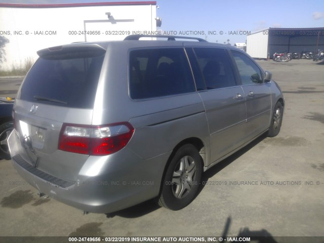 5FNRL38797B405061 - 2007 HONDA ODYSSEY EXL SILVER photo 4