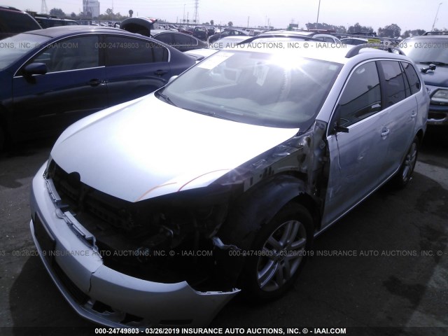 3VWPL7AJ7CM694660 - 2012 VOLKSWAGEN JETTA TDI SILVER photo 2