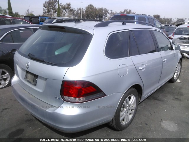 3VWPL7AJ7CM694660 - 2012 VOLKSWAGEN JETTA TDI SILVER photo 4