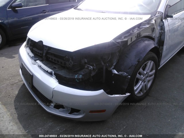 3VWPL7AJ7CM694660 - 2012 VOLKSWAGEN JETTA TDI SILVER photo 6