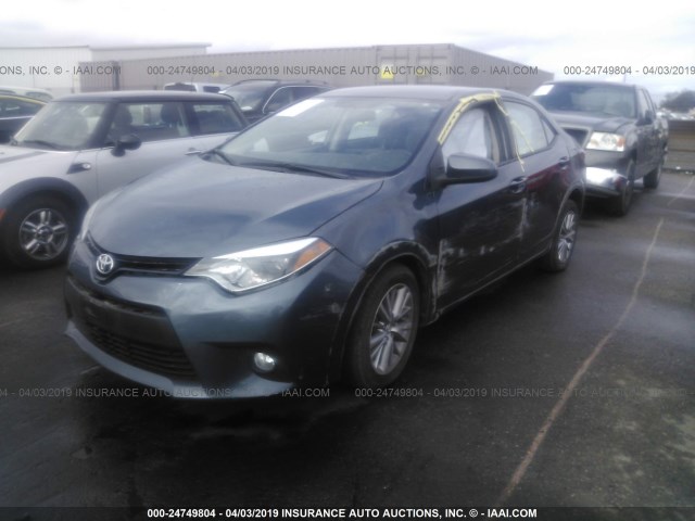 5YFBURHE3EP162669 - 2014 TOYOTA COROLLA L/LE/LE PLS/PRM/S/S PLS GRAY photo 2