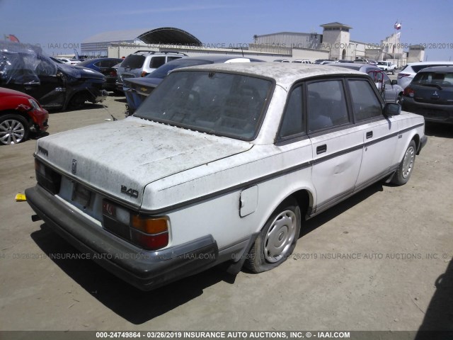 YV1AS880XN1464443 - 1992 VOLVO 240 GL WHITE photo 4