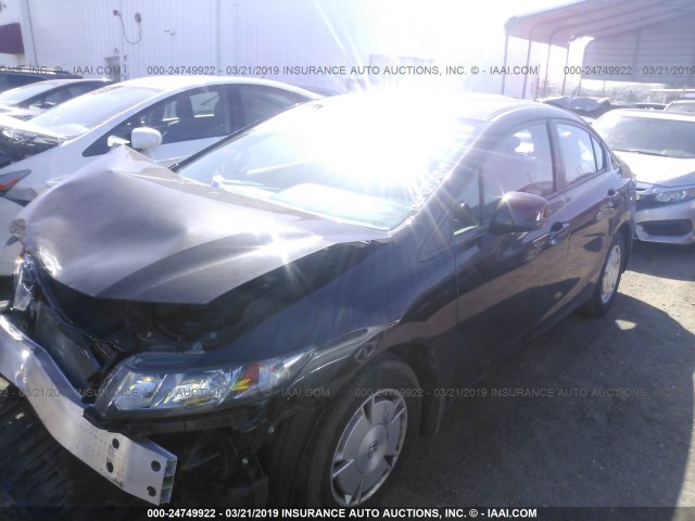 2HGFB2F68DH549704 - 2013 HONDA CIVIC HF BLACK photo 2