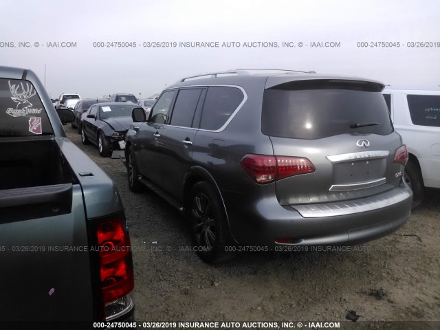 JN8AZ2NF7H9645940 - 2017 INFINITI QX80 SIGNATURE GRAY photo 3