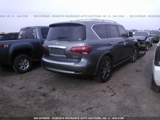 JN8AZ2NF7H9645940 - 2017 INFINITI QX80 SIGNATURE GRAY photo 4