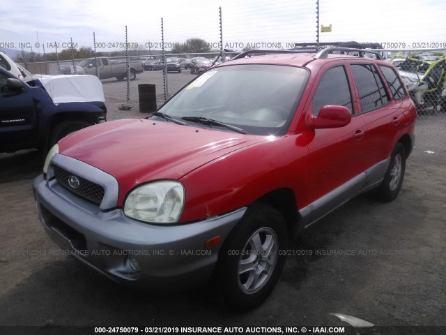 KM8SC13D24U819123 - 2004 HYUNDAI SANTA FE GLS/LX RED photo 2