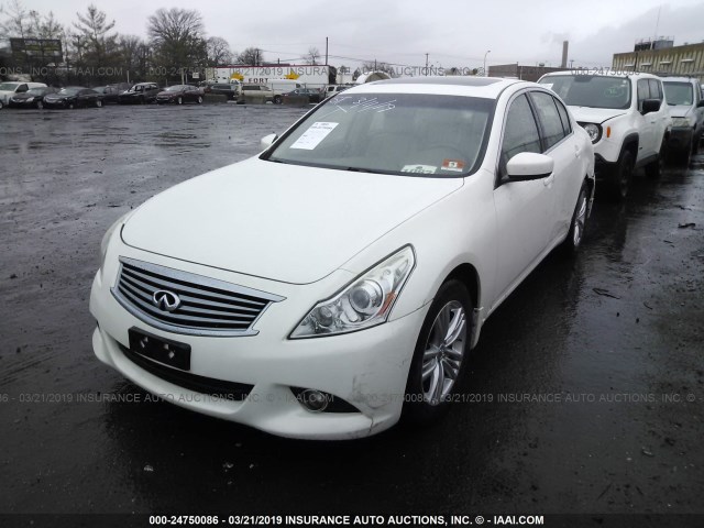 JN1DV6AR3BM652760 - 2011 INFINITI G25 WHITE photo 2