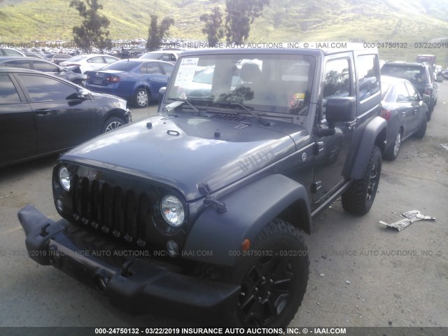 1C4AJWAG7HL646209 - 2017 JEEP WRANGLER SPORT BLACK photo 2