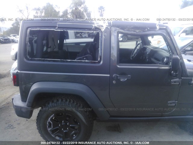 1C4AJWAG7HL646209 - 2017 JEEP WRANGLER SPORT BLACK photo 6