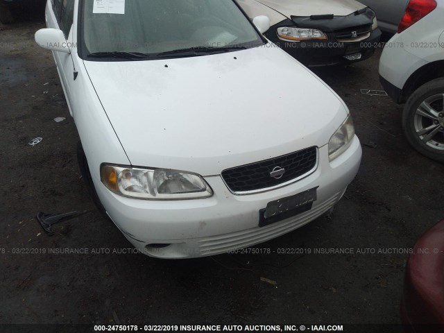 3N1CB51D31L465496 - 2001 NISSAN SENTRA XE/GXE WHITE photo 6