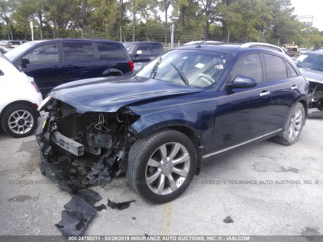 JNRAS08U76X103843 - 2006 INFINITI FX35 BLUE photo 2